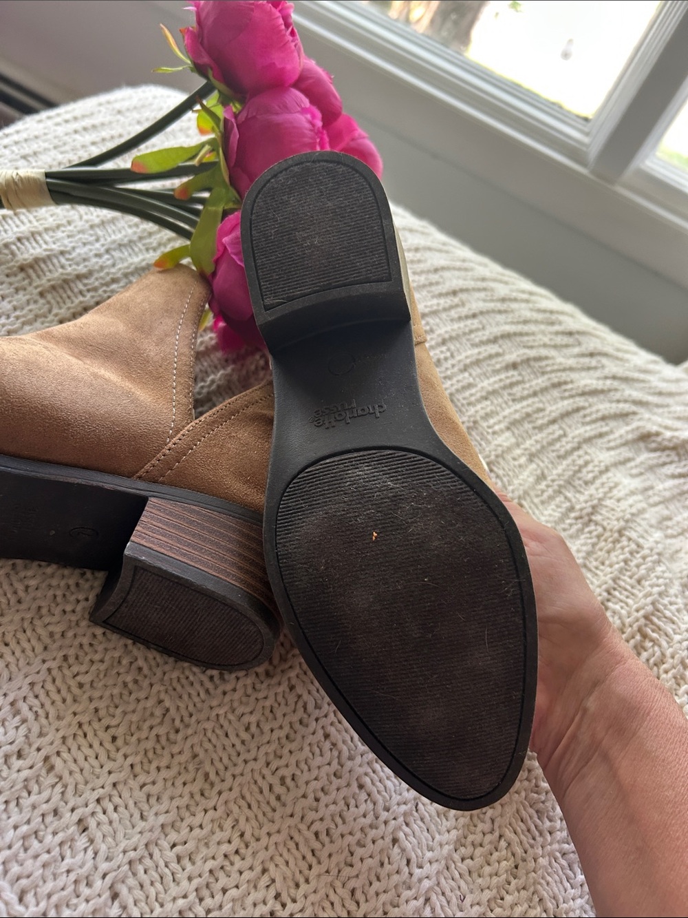 Charlotte Russe Tan Suede Chelsea Ankle Booties - Picture 2 of 2